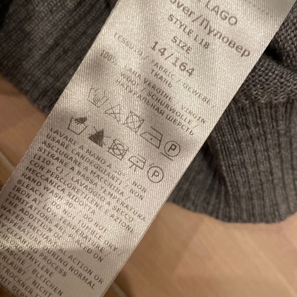 DAL LAGO Italian soft thin merino wool stretch grey sweater - Picture 7 of 9